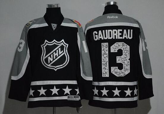 Calgary Flames 13 Johnny Gaudreau 2017 NHL All Star Black Jersey