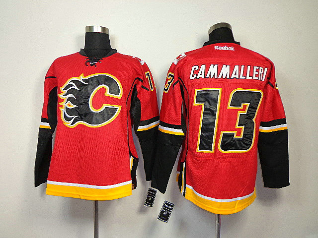 Calgary Flames 13 Mike Cammalleri Red men hockey NHL Jerseys