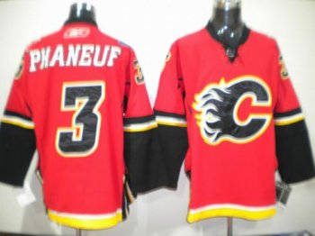 Calgary Flames 3 Phaneu Red men hockey nhl Jersey