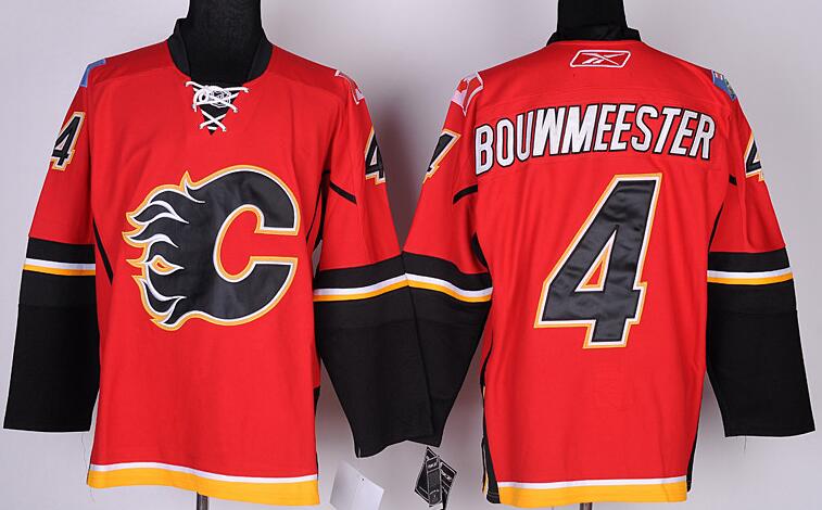 Calgary Flames 4 BOUWMEESTER red hockey nhl jerseys
