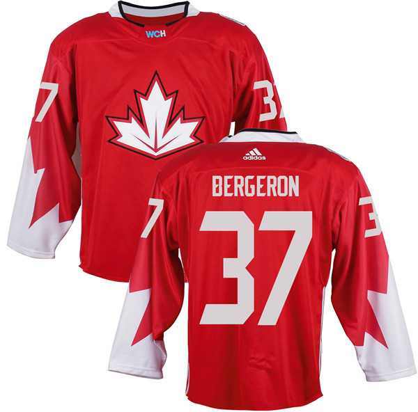 Canada World Cup 37 Patrice Bergeron red men nhl hockey jerseys 20016