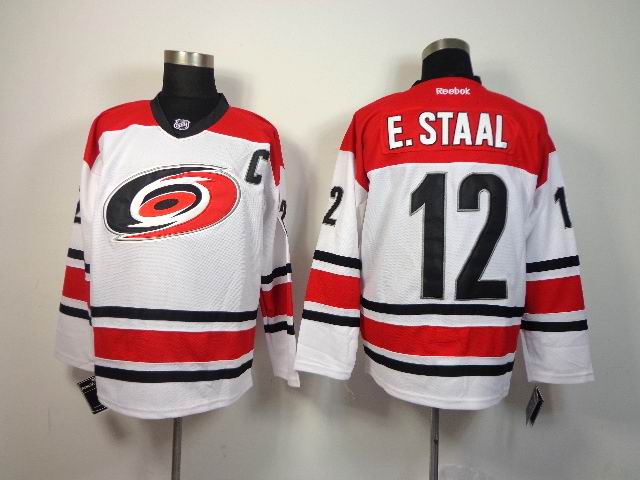 Carolina Hurricanes 12 Eric Staal red white men nhl ice hockey jerseys