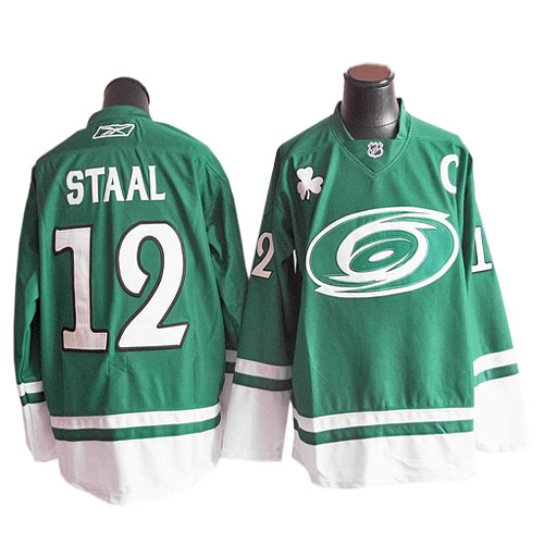 Carolina Hurricanes 12 STAAL green men nhl ice hockey jerseys