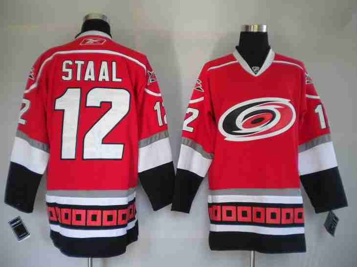 Carolina Hurricanes 12 STAAL red men nhl ice hockey jerseys