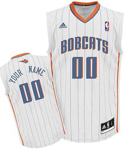 Charlotte Bobcats Custom white adidas Home Jersey custom any name number