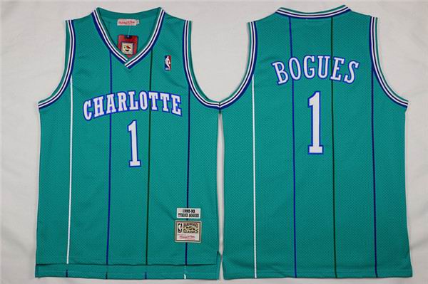Charlotte Hornets 1 Tyrone Bogues green Soul Swingman Road adidas men nba basketball Jersey