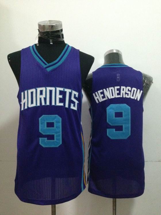 Charlotte Hornets 9 Gerald Henderson  purple adidas men nba basketball Jerseys