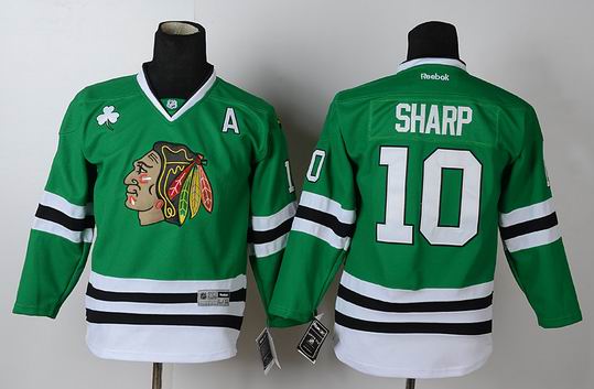 Chicago Blackhawks 10 Patrick Sharp Green nhl Jerseys