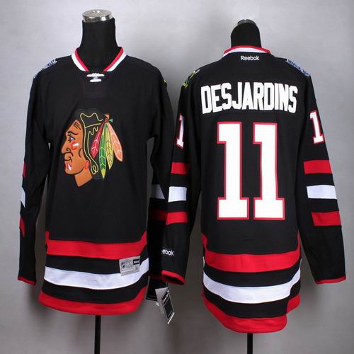 Chicago Blackhawks 11 Andrew Desjardins  black men nhl Ice Hockey Jerseys