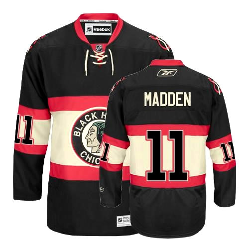 Chicago Blackhawks 11 John Madden Black New Third nhl men hockey Jerseys