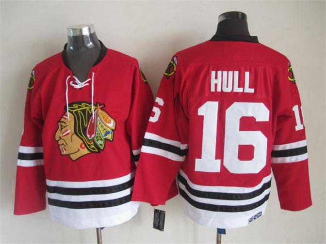 Chicago Blackhawks 16 Bobby Hull Red NHL hockey Jerseys