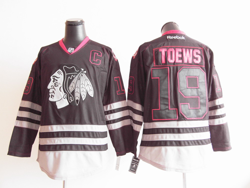 Chicago Blackhawks 19 Jonathan Toews black new nhl jersey