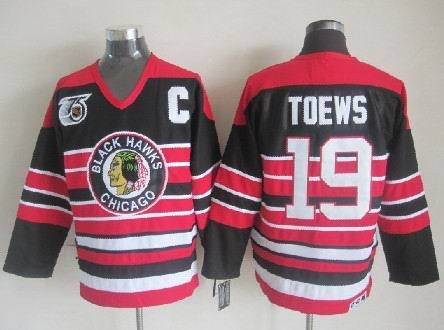 Chicago Blackhawks 19 TOEWS black red nhl hockey Jerseys