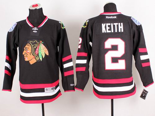 Chicago Blackhawks 2 Duncan Keith black nhl Jersey