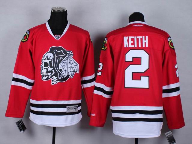 Chicago Blackhawks 2 Duncan Keith red Ice hockey jerseys