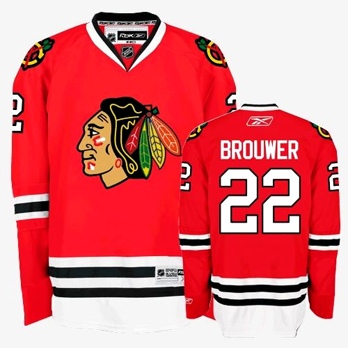 Chicago Blackhawks 22 BROUWER Red men ice hockey nhl jerseys