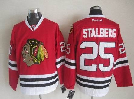 Chicago Blackhawks 25 Viktor Stalberg red new nhl hockey Jerseys