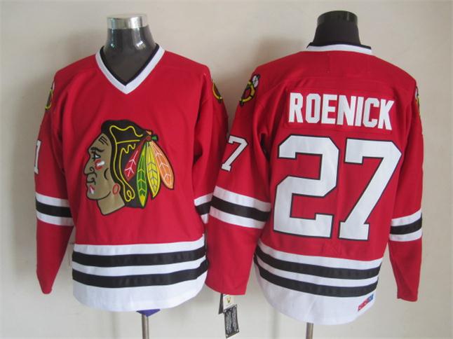 Chicago Blackhawks 27 Jeremy Roenick red CCM men ice hockey nhl jerseys