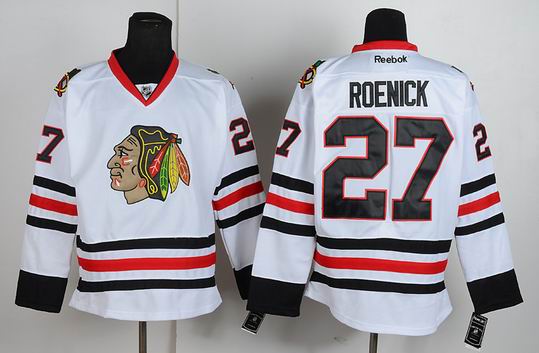 Chicago Blackhawks 27 Jeremy Roenick white new NHL Jerseys