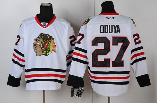 Chicago Blackhawks 27 ODUYA white nhl jerseys