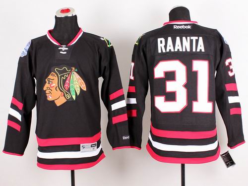 Chicago Blackhawks 31 RAANTA black nhl Jersey