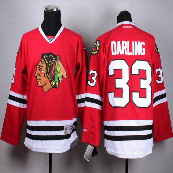 Chicago Blackhawks 33 Scott Darling  red nhl hockey men Jersey