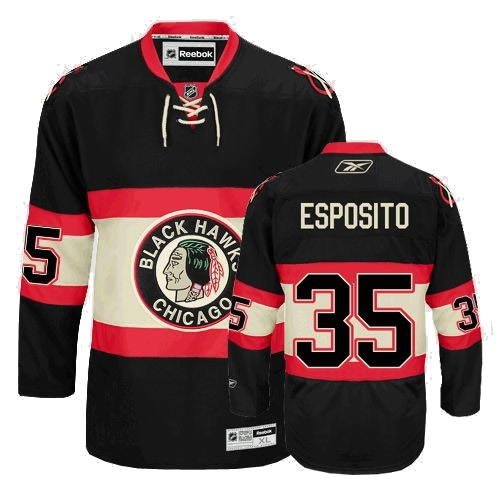 Chicago Blackhawks 35 ESPOSITO Black NHL Jerseys