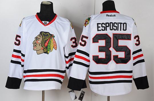 Chicago Blackhawks 35 ESPOSITO white nhl jerseys