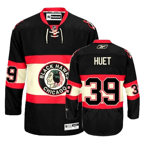Chicago Blackhawks 39 Cristobal Huet  Black New Third nhl men hockey Jerseys