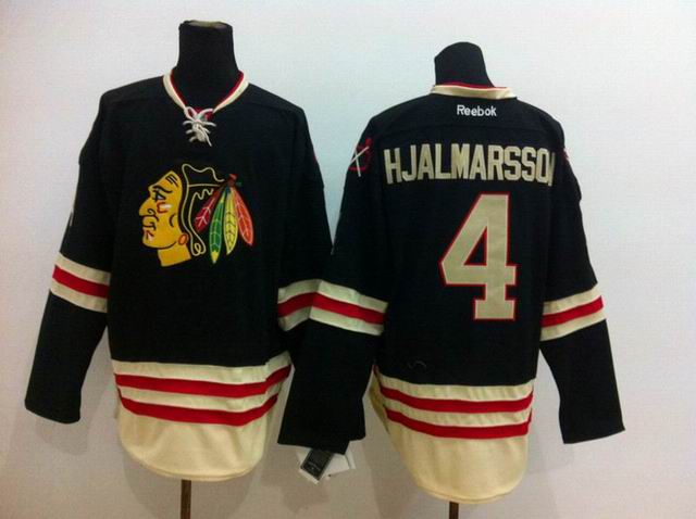 Chicago Blackhawks 4 Nikals Hjalmarsson black ice hockey Jersey