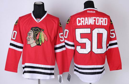 Chicago Blackhawks 50 CRAWFORD red new nhl Jersey