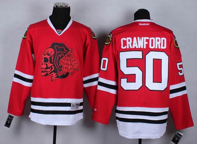 Chicago Blackhawks 50 Corey Crawford  red Ice Hockey Jersey