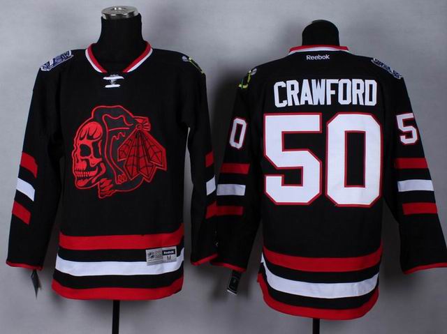 Chicago Blackhawks 50 Corey Crawford black Ice Hockey Jersey(1)