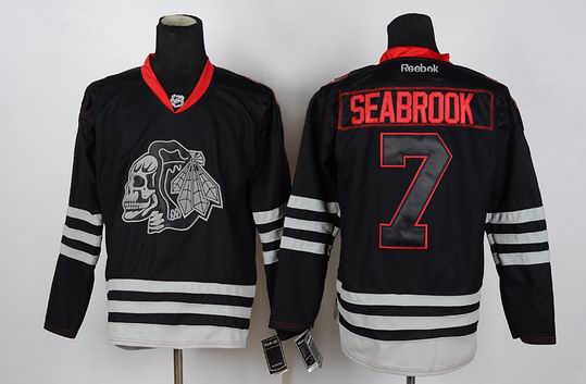 Chicago Blackhawks 7 Brent Seabrook  black Reebok ice nhl Jersey