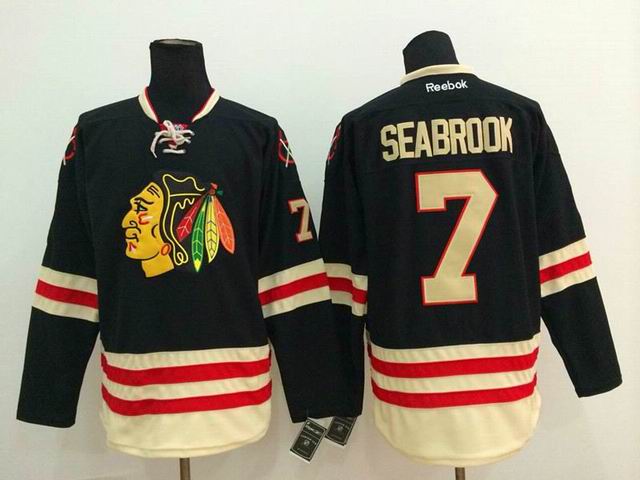 Chicago Blackhawks 7 Brent Seabrook black Ice hockey jersey