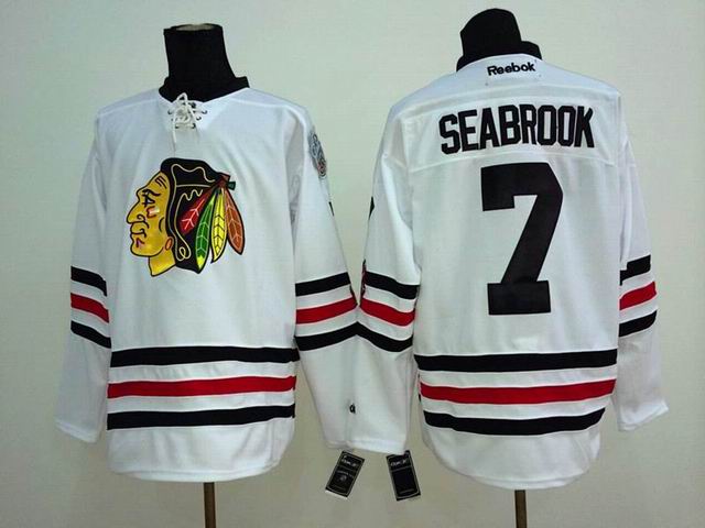 Chicago Blackhawks 7 Brent Seabrook white Ice hockey jersey