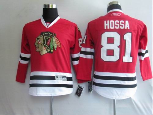 Chicago Blackhawks 81# Hossa Red youth hockey jersey