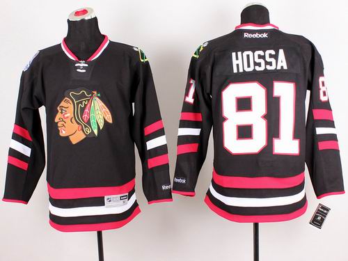 Chicago Blackhawks 81 HOSSA  black nhl Jersey