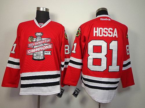 Chicago Blackhawks 81 HOSSA red 2013 NHL Stanley Cup Final Champions Silver