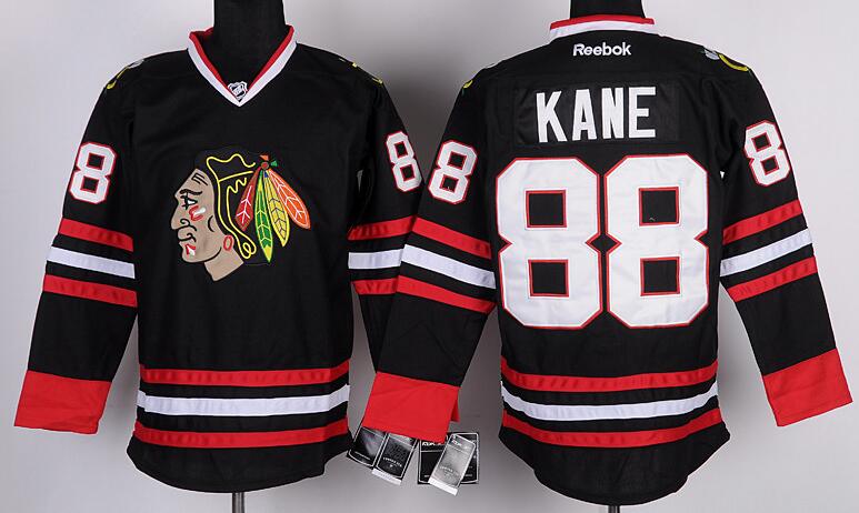 Chicago Blackhawks 88 Patrick Kane Black men nhl hockey Jersey