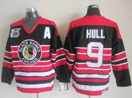 Chicago Blackhawks 9 HU8LL black red men nhl Jerseys