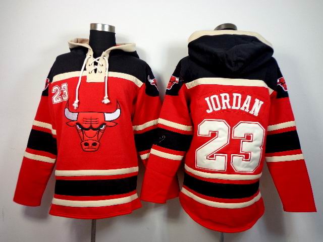 Chicago Bulls #23 Michael Jordan red basketball Hooded Sweatshirt