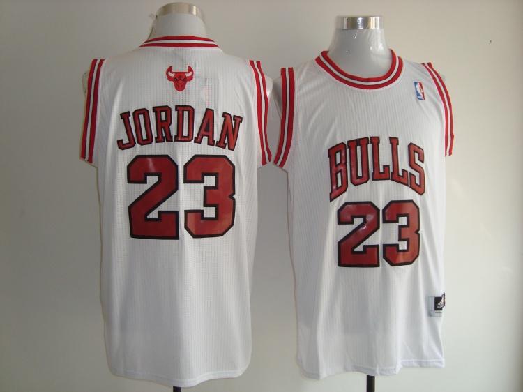 Chicago Bulls 23 jordan white new nba jersey
