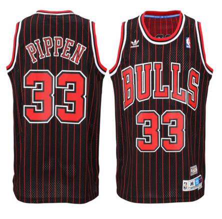 Chicago Bulls 33 PIPPEN  black Adidas men NBA basketball jerseys