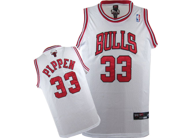 Chicago Bulls 33 PIPPEN  white cheap  Adidas men NBA basketball jerseys