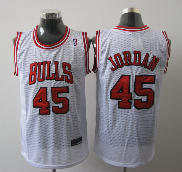 Chicago Bulls 45 Jordan white Adidas men NBA basketball jerseys