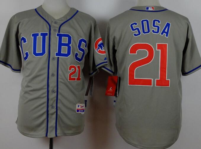 Chicago Cubs 21 Sammy Sosa white men baseball mlb Jerseys