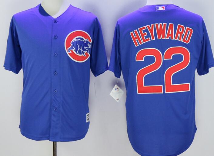 Chicago Cubs 22 Jason Heyward Blue majestic men baseball mlb jersey