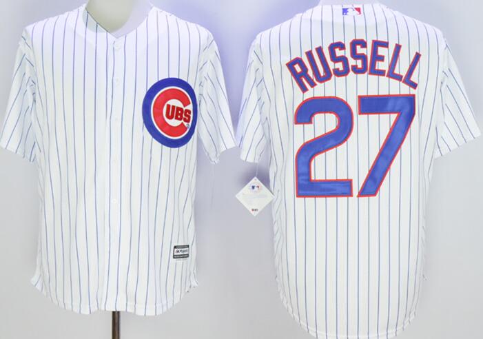 Chicago Cubs 27 Addison Russell majestice white men baseball mlb jersey