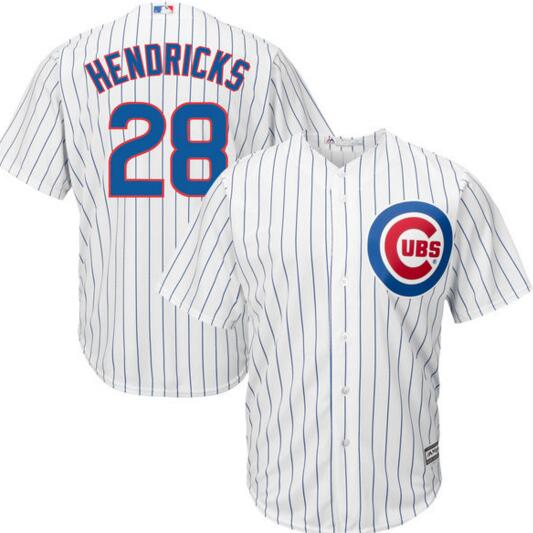 Chicago Cubs 28 Kyle Hendricks Majestic White Home Cool Base mlb baseball Jersey